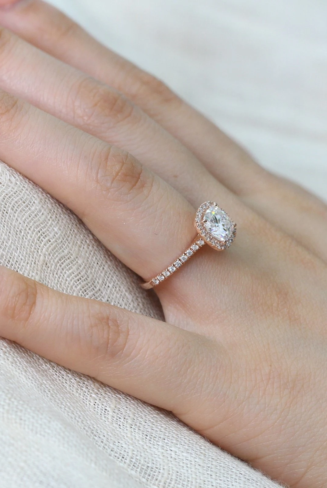 Moissanite wedding jewelry for bohemian wedding