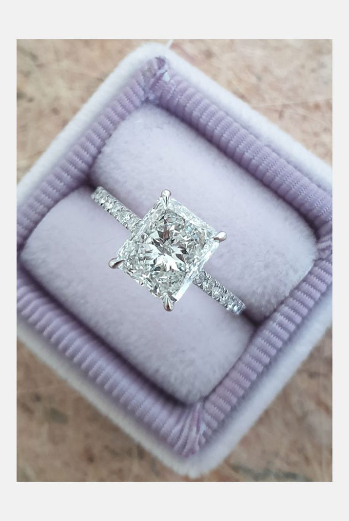 diamond moissanite ring