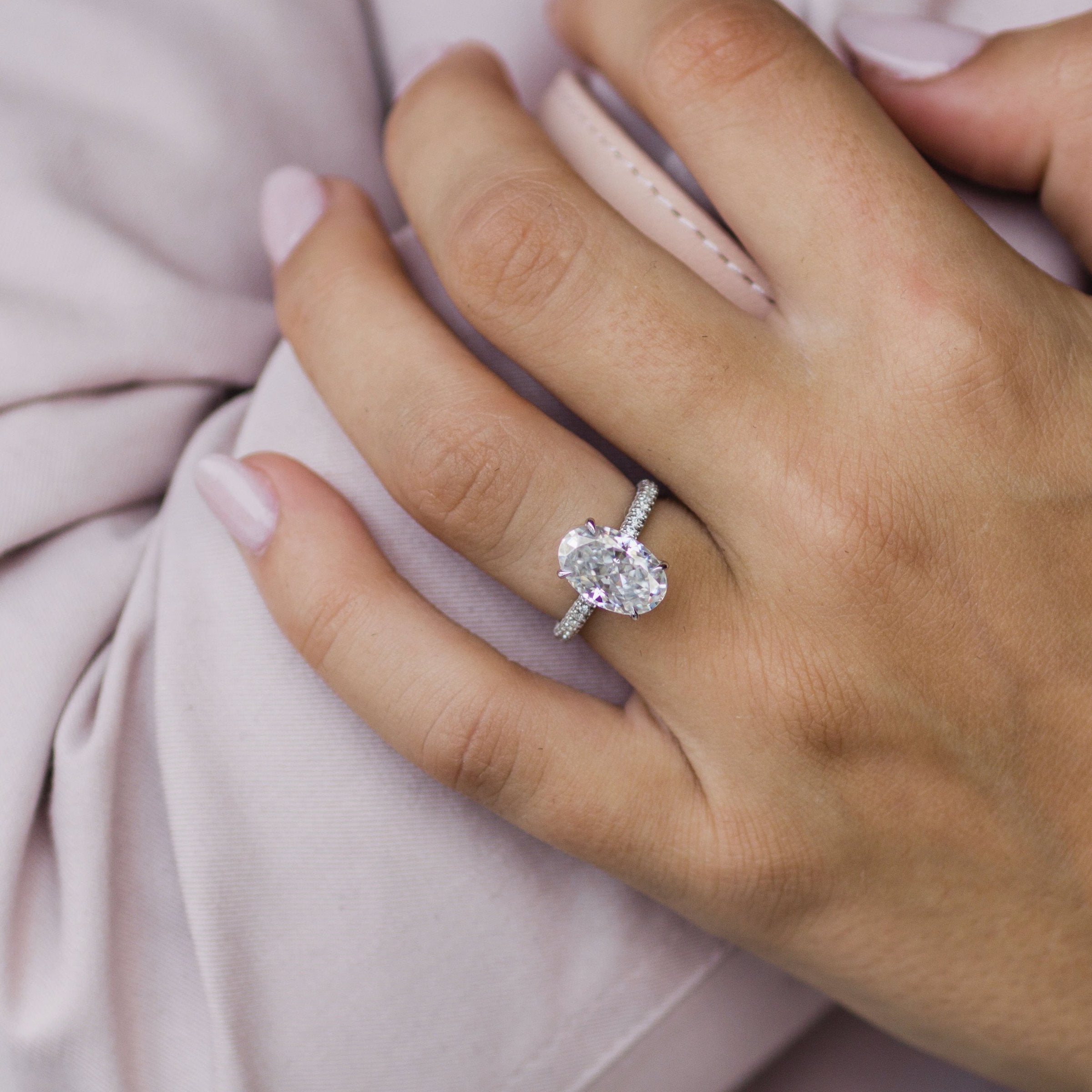 Nautical moissanite rings