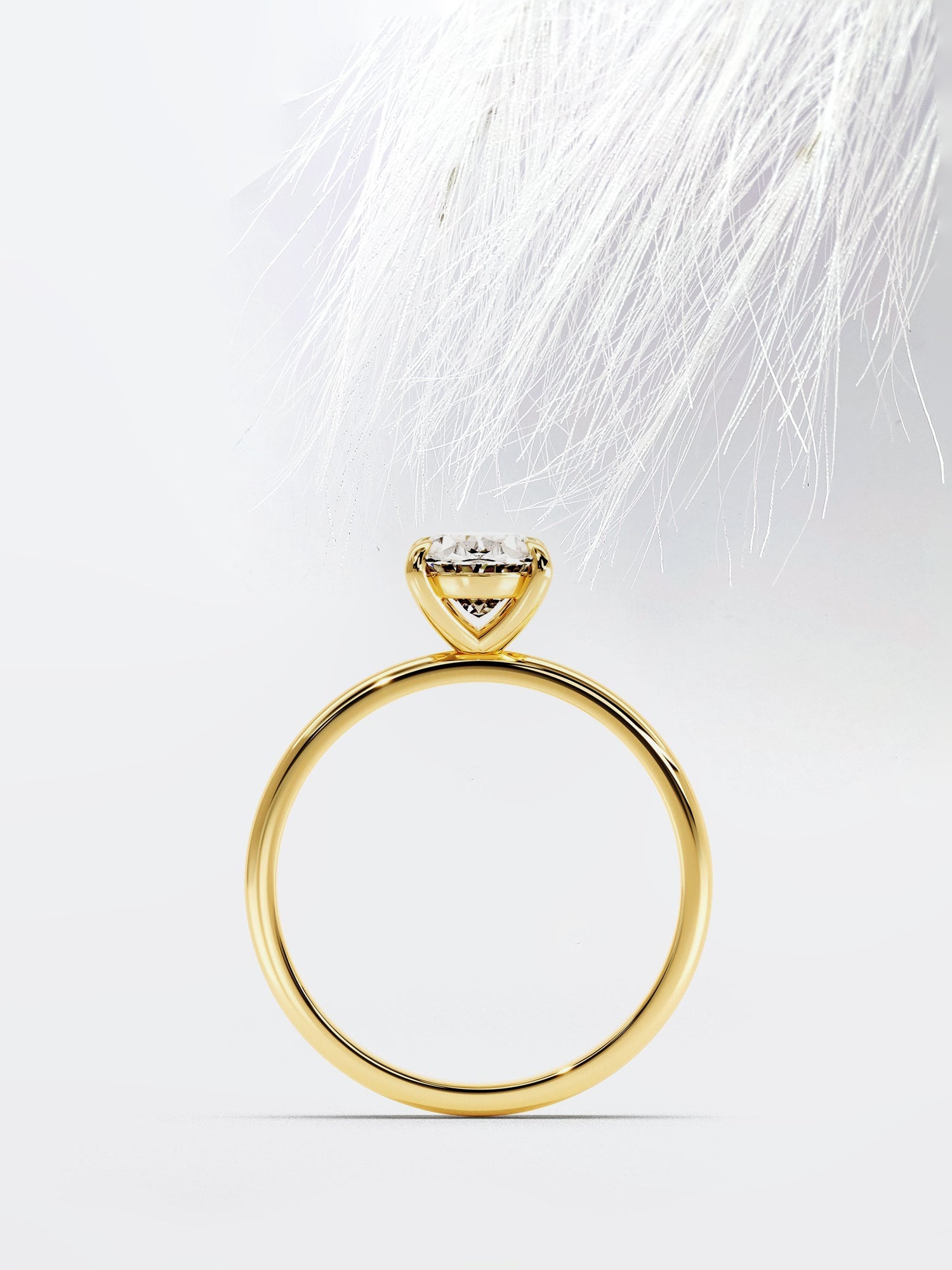 Oval Cut Moissanite Solitaire Diamond Engagement Ring For Women