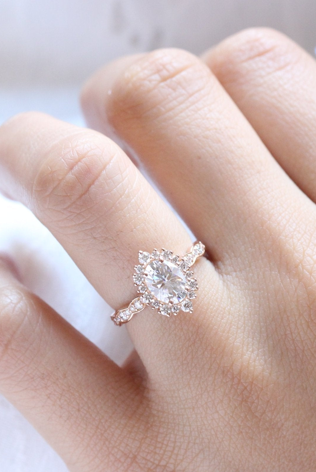 Moissanite wedding jewelry for outdoor wedding
