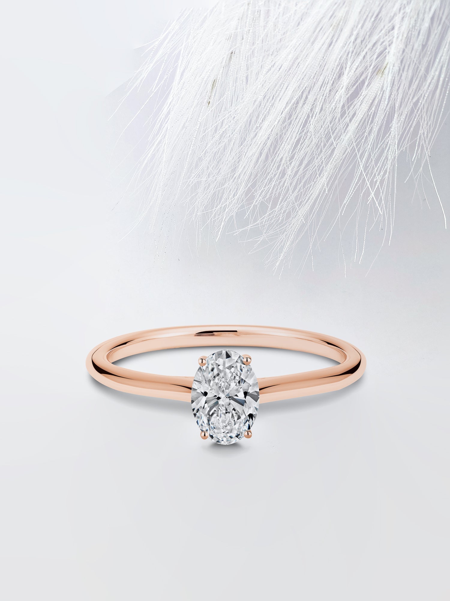 Oval Cut Moissanite Hidden Halo Diamond Engagement Ring For Her