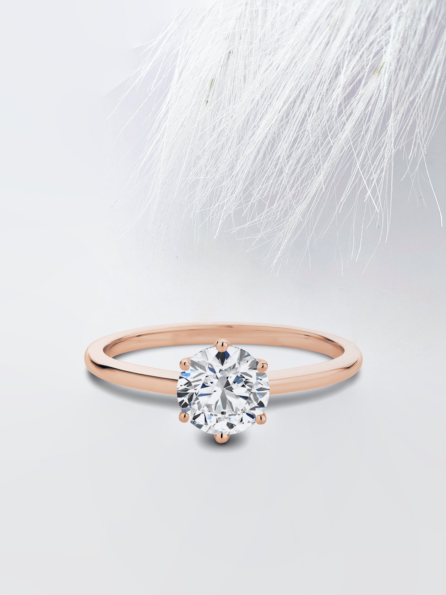 Round Cut Diamond Solitaire Moissanite Engagement Ring For Women