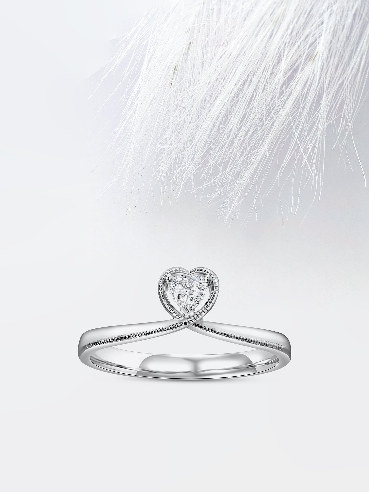 Heart Shaped Unique Diamond Engagement Ring For Women