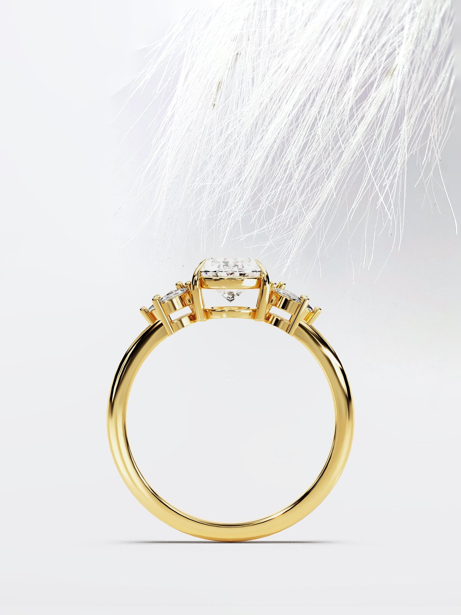 Oval Cut Diamond Cluster Moissanite Engagement Ring For Her