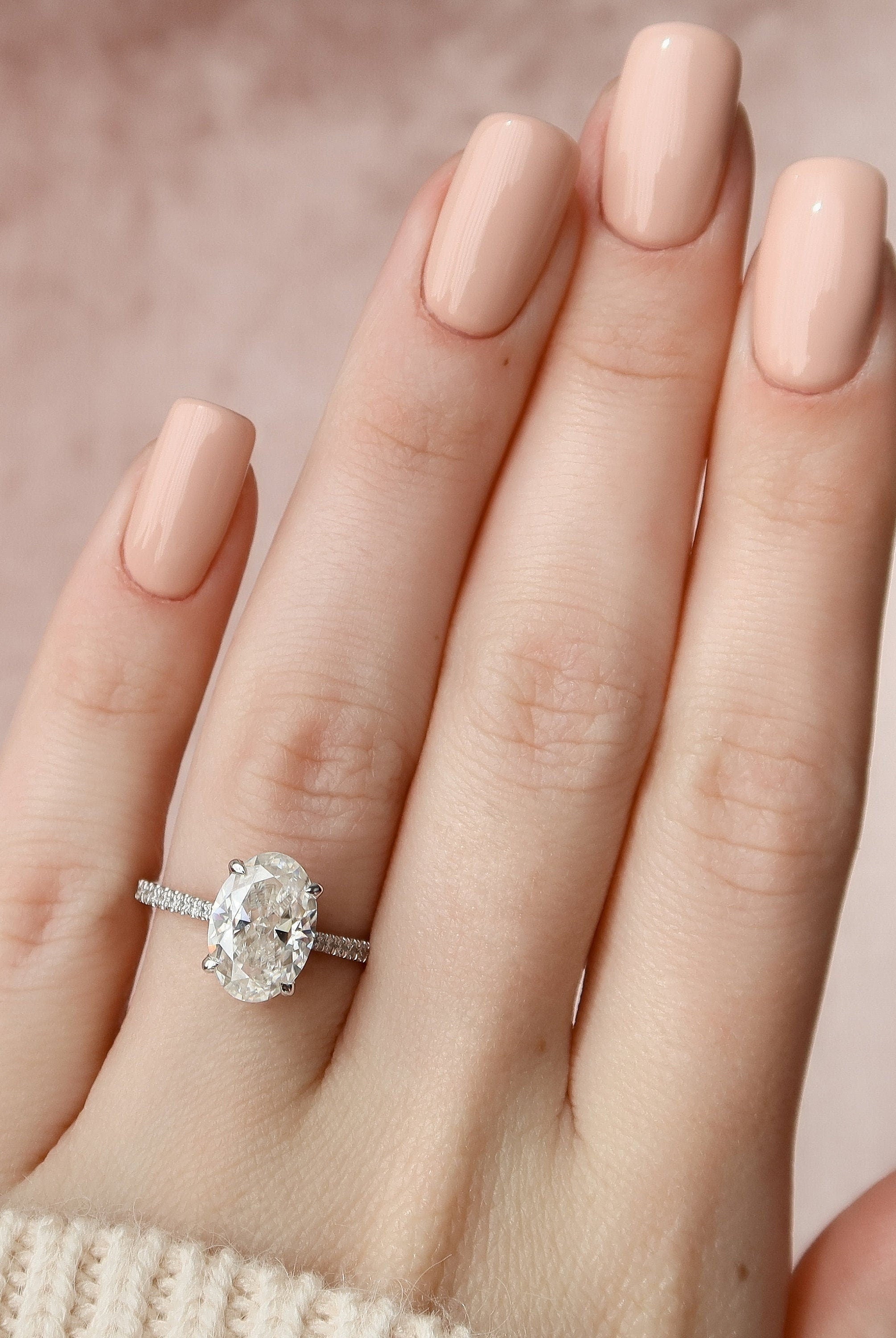 Moissanite Diamond Engagement Ring