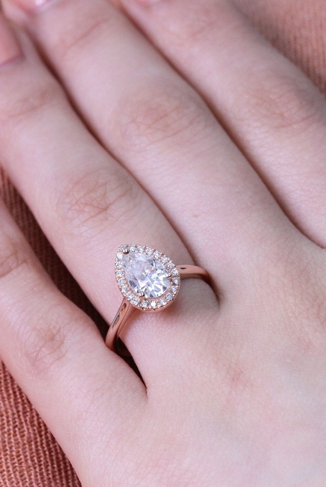 Moissanite wedding jewelry for desert wedding