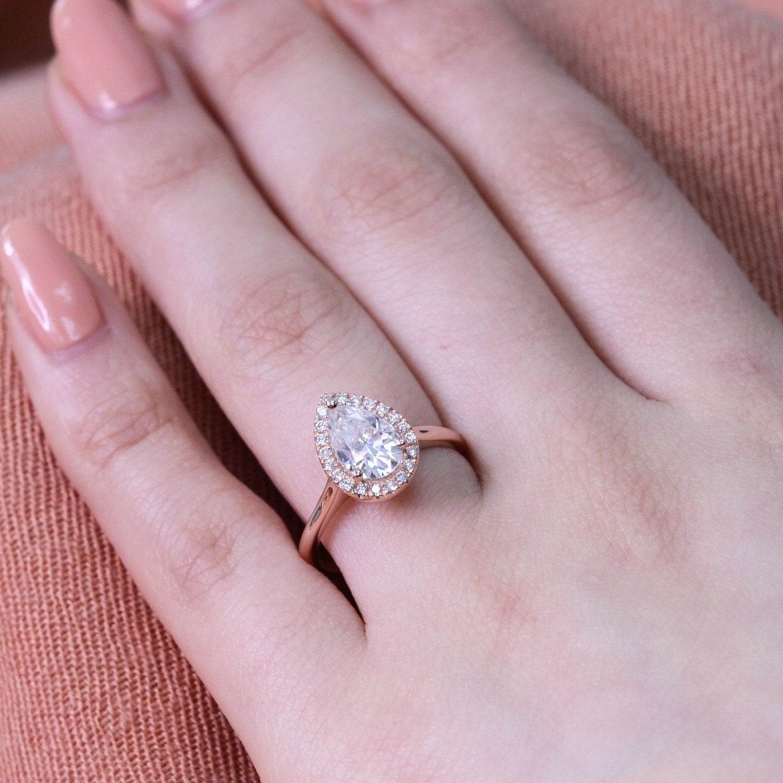 Moissanite wedding jewelry for desert wedding