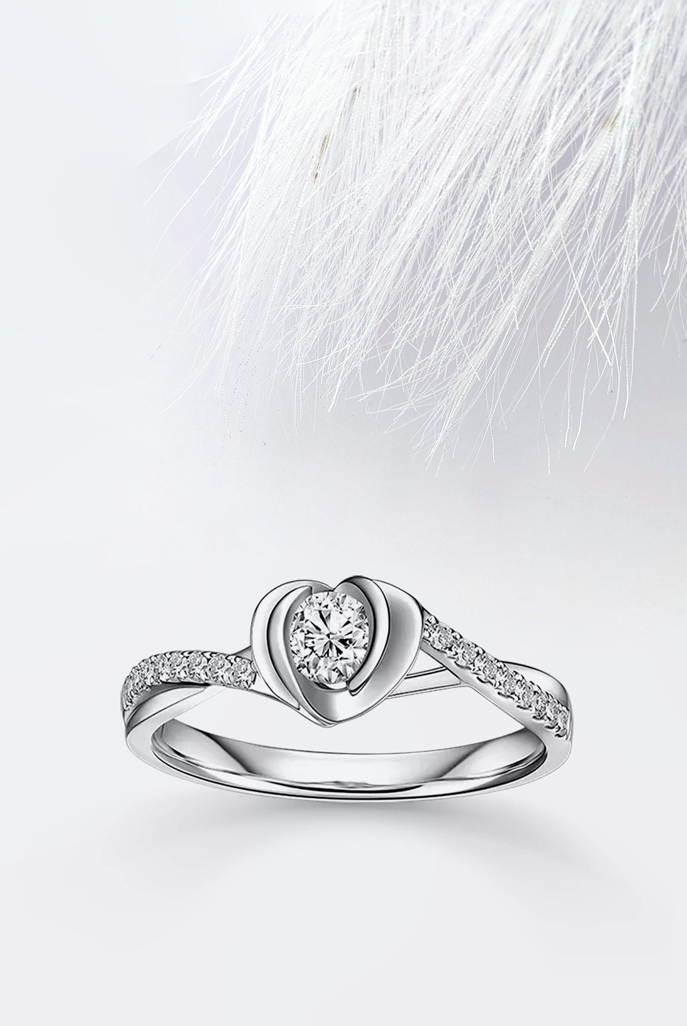Round Diamond Infinity Moissanite Engagement Ring For Women