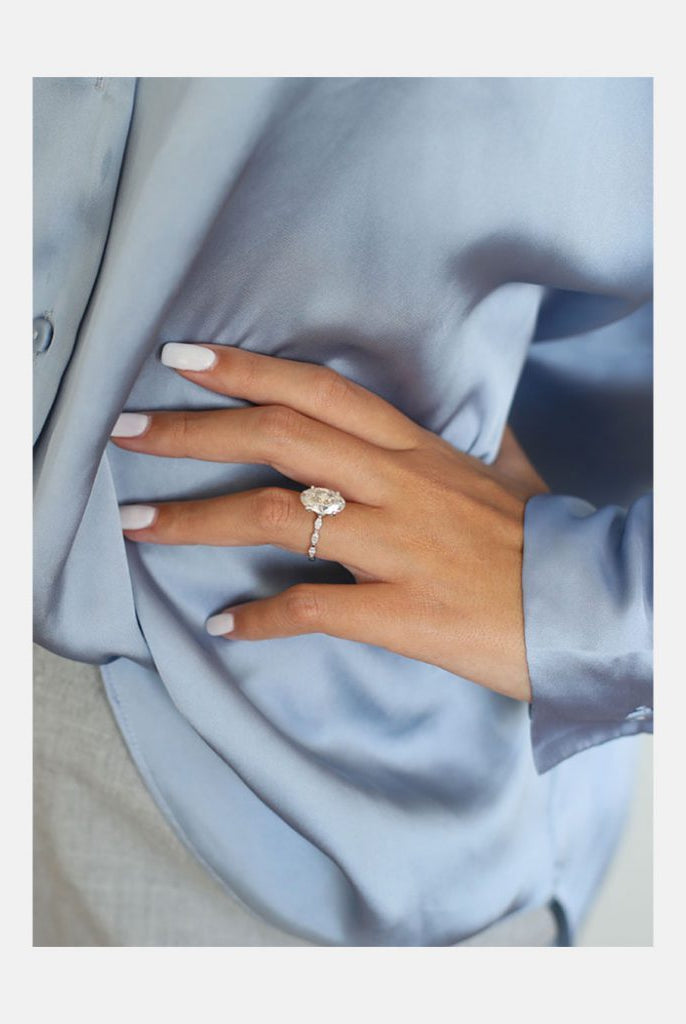cushion moissanite ring