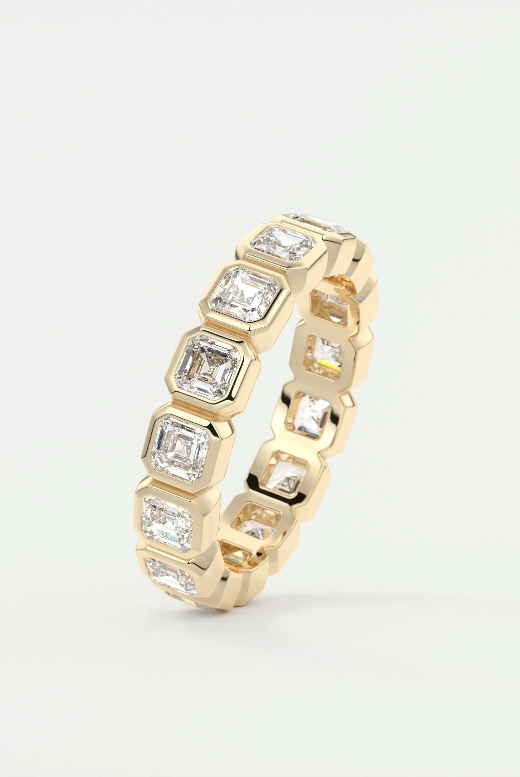 asscher-cut-full-bezel-moissanite-bridal-wedding-band
