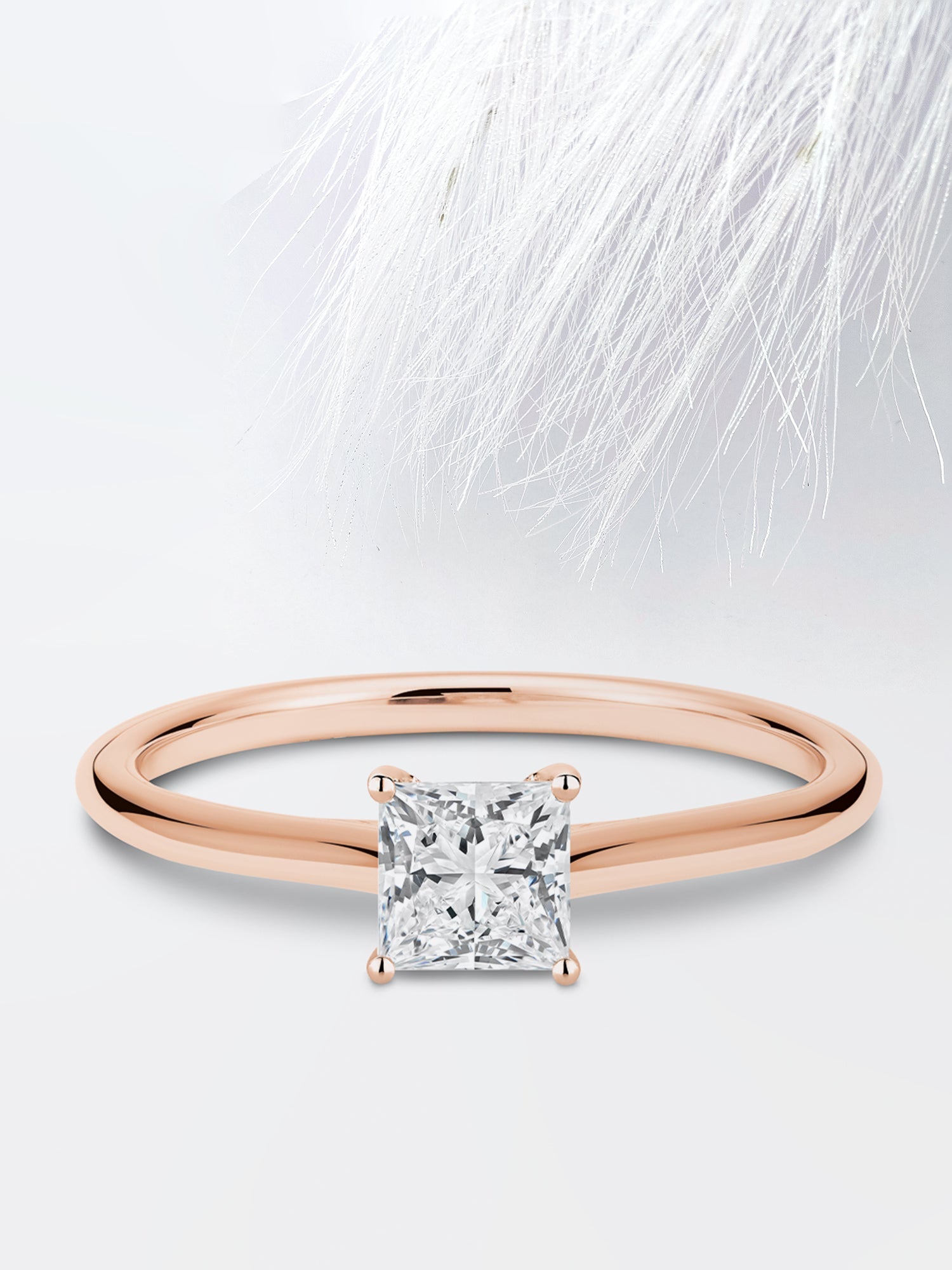 Princess Diamond Solitaire Moissanite Engagement Ring For Women