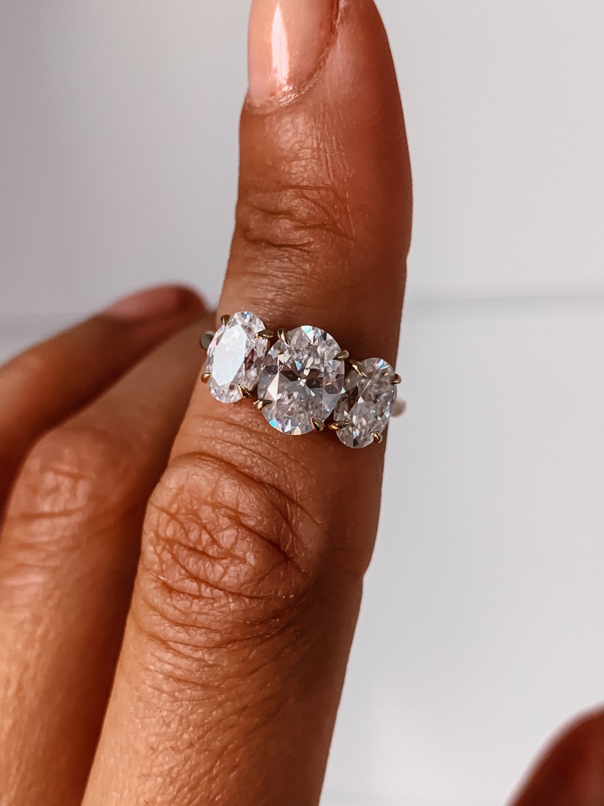 Moissanite wedding jewelry for barn wedding