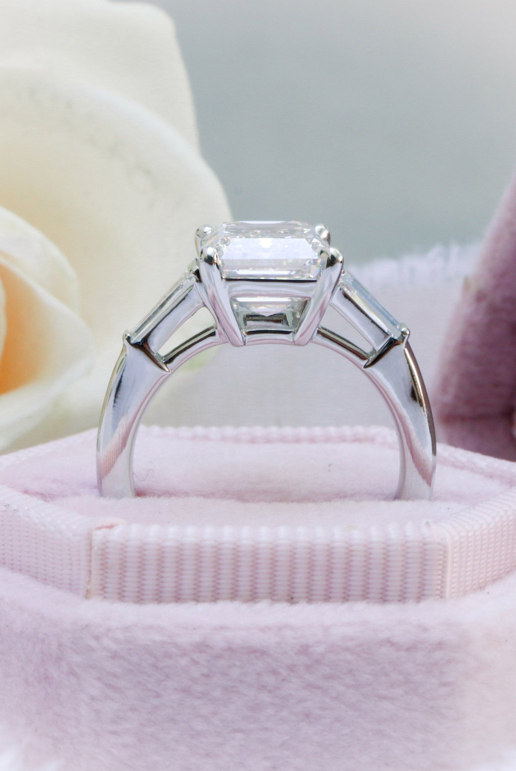 Moissanite engagement ring set for brides discounts online