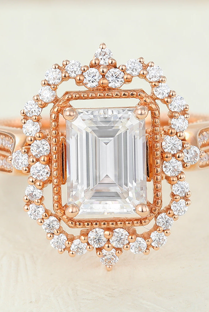 1-6-ct-emerald-shaped-moissanite-cluster-halo-engagement-ring