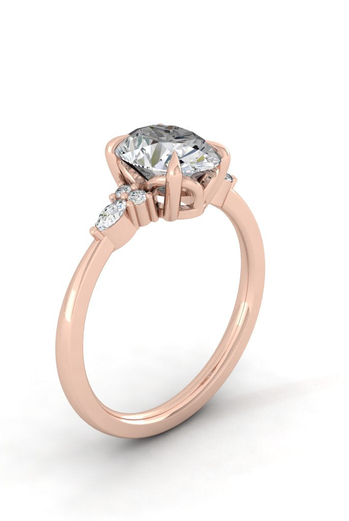 oval-cut-cluster-moissanite-engagement-ring