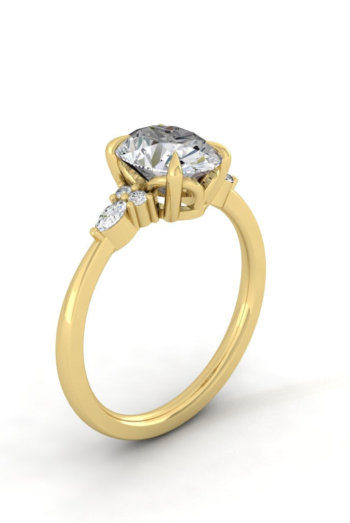 oval-cut-cluster-moissanite-engagement-ring