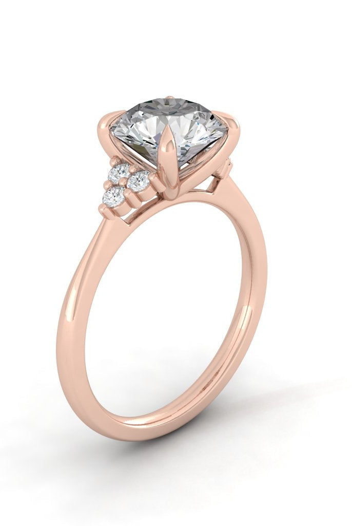 round-cut-cluster-moissanite-engagement-ring