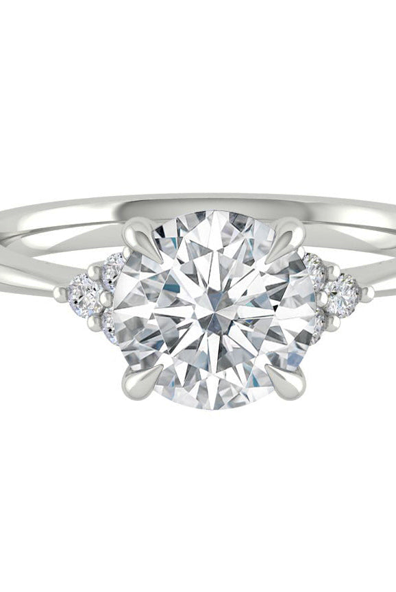 round-cut-cluster-moissanite-engagement-ring