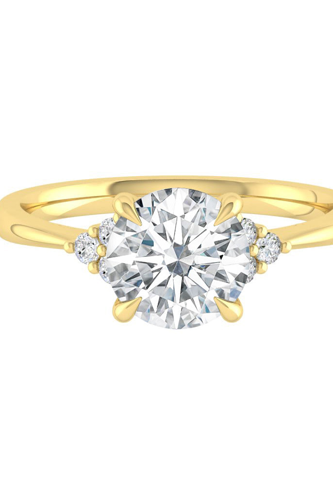 round-cut-cluster-moissanite-engagement-ring