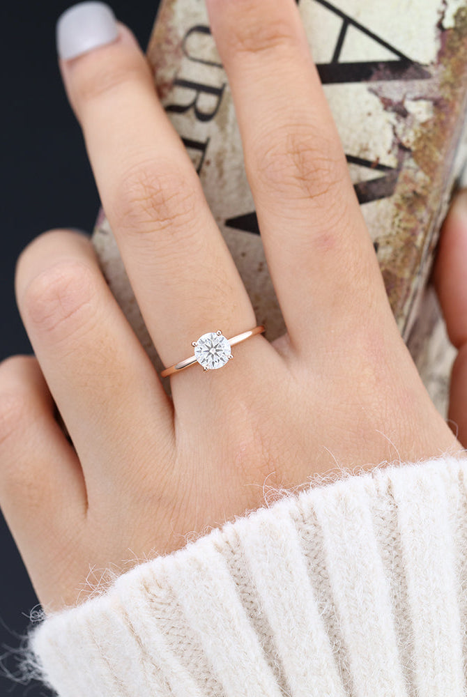 round-shaped-moissanite-solitaire-engagement-ring