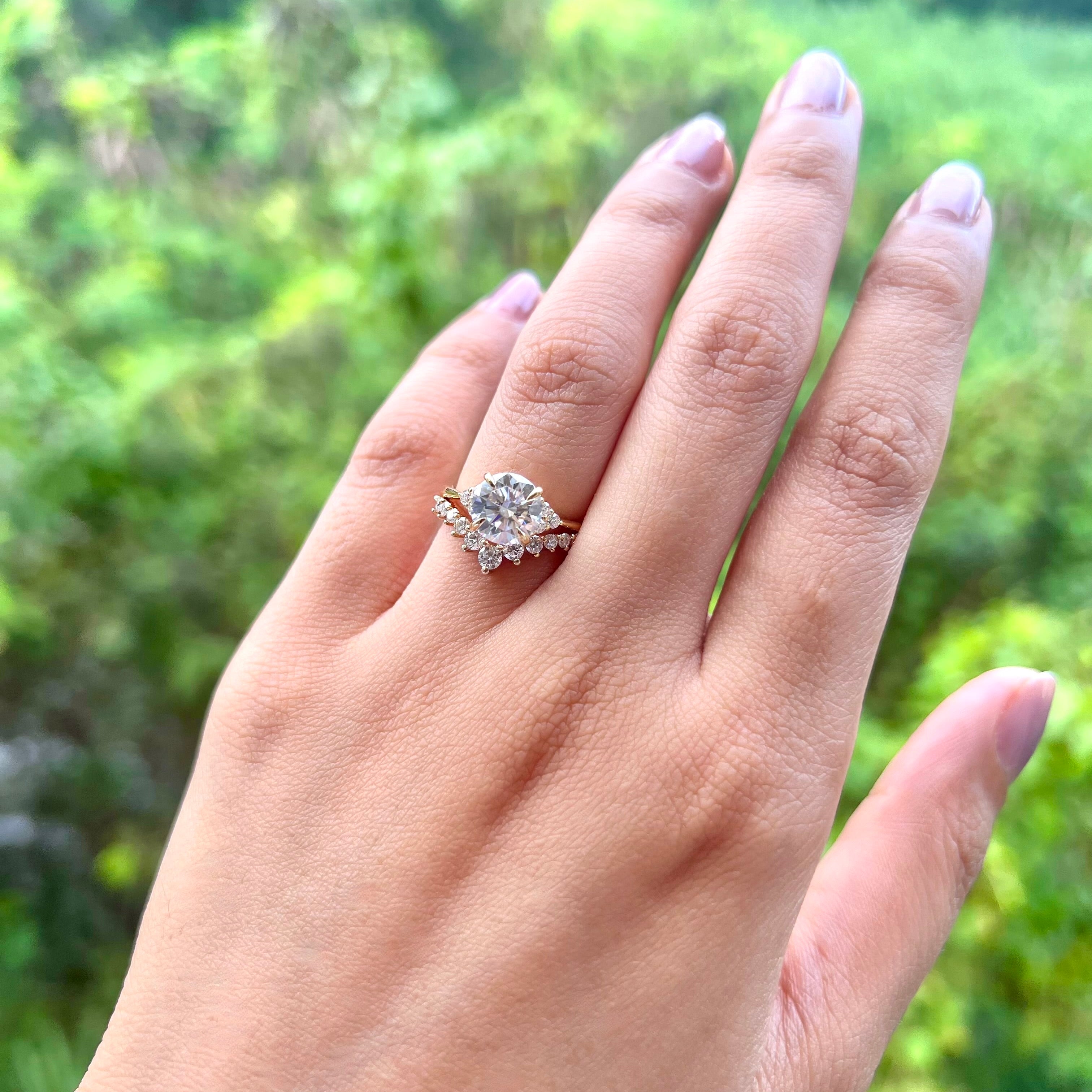 round-cut-cluster-moissanite-engagement-ring