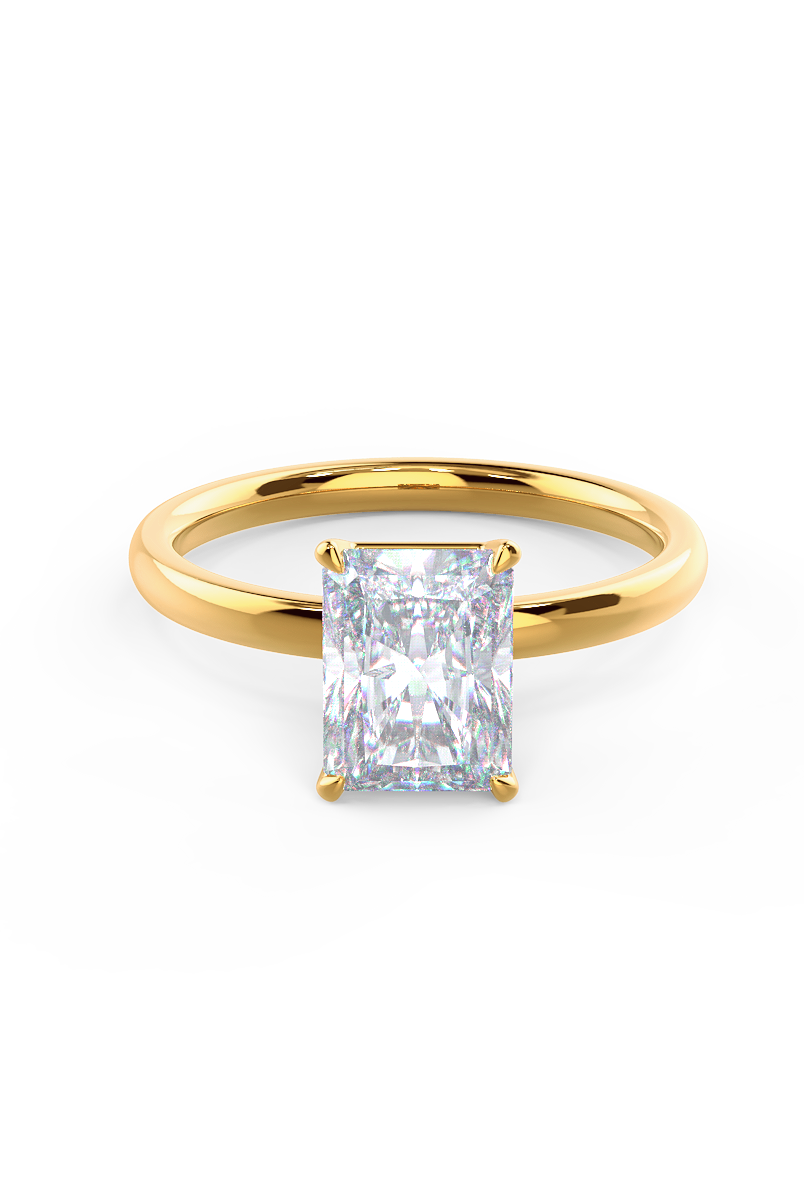 Moissanite radiant cut eternity ring NY