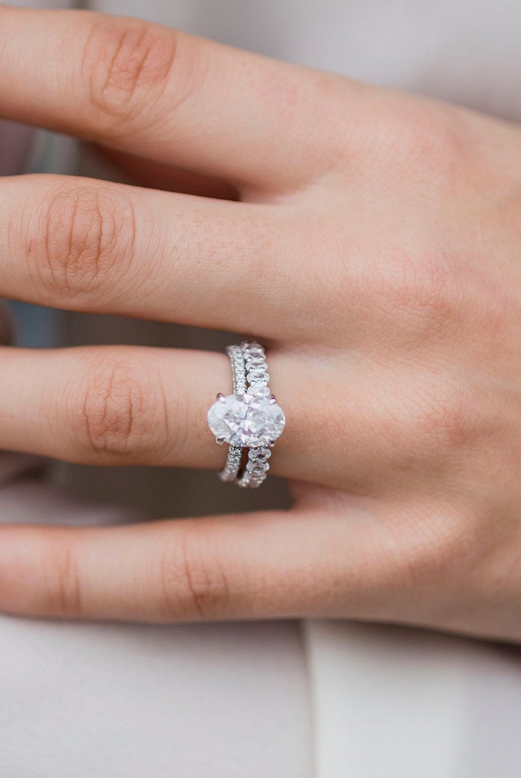 radiant cut moissanite ring