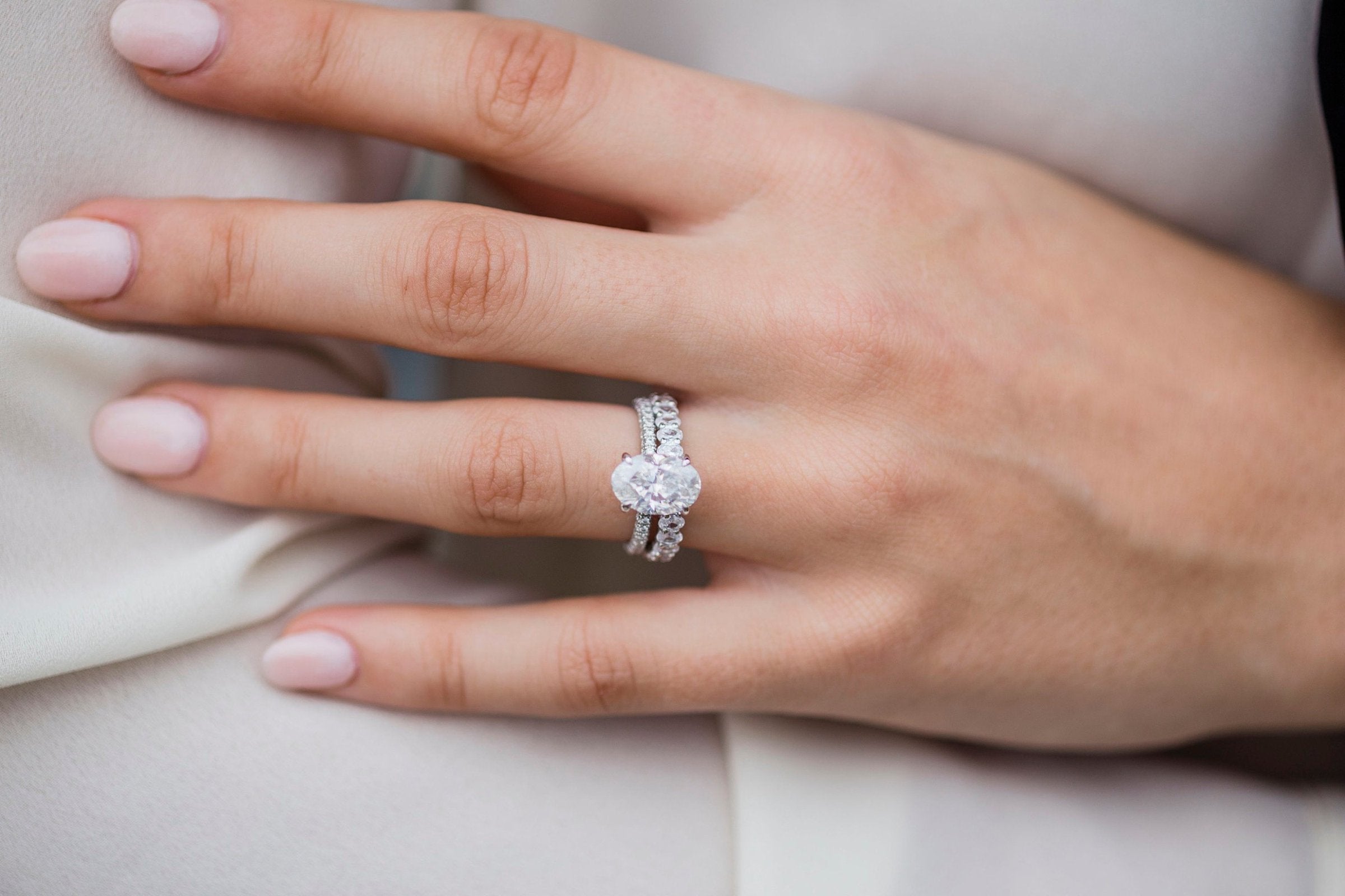 radiant cut moissanite ring