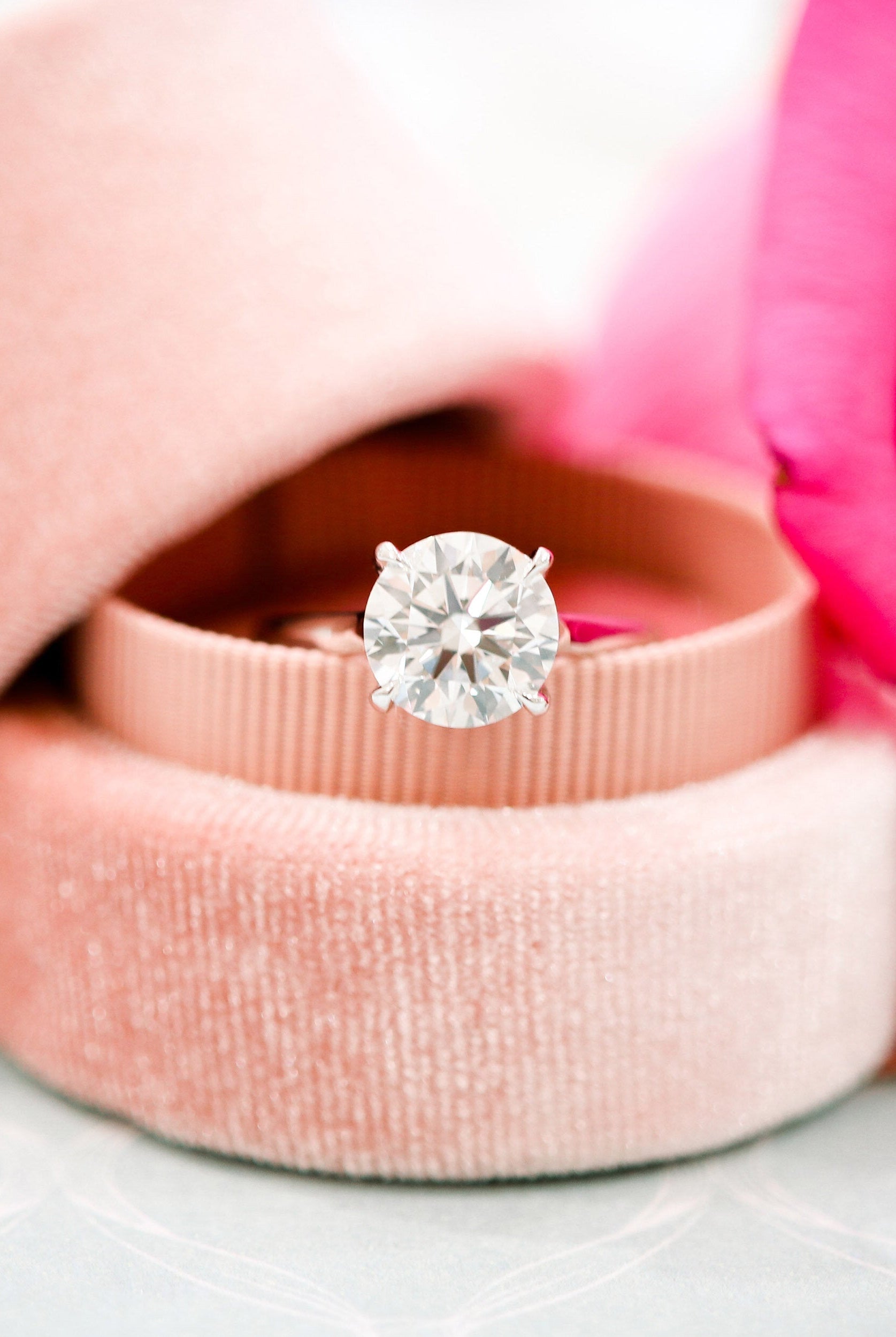 Modern moissanite wedding rings