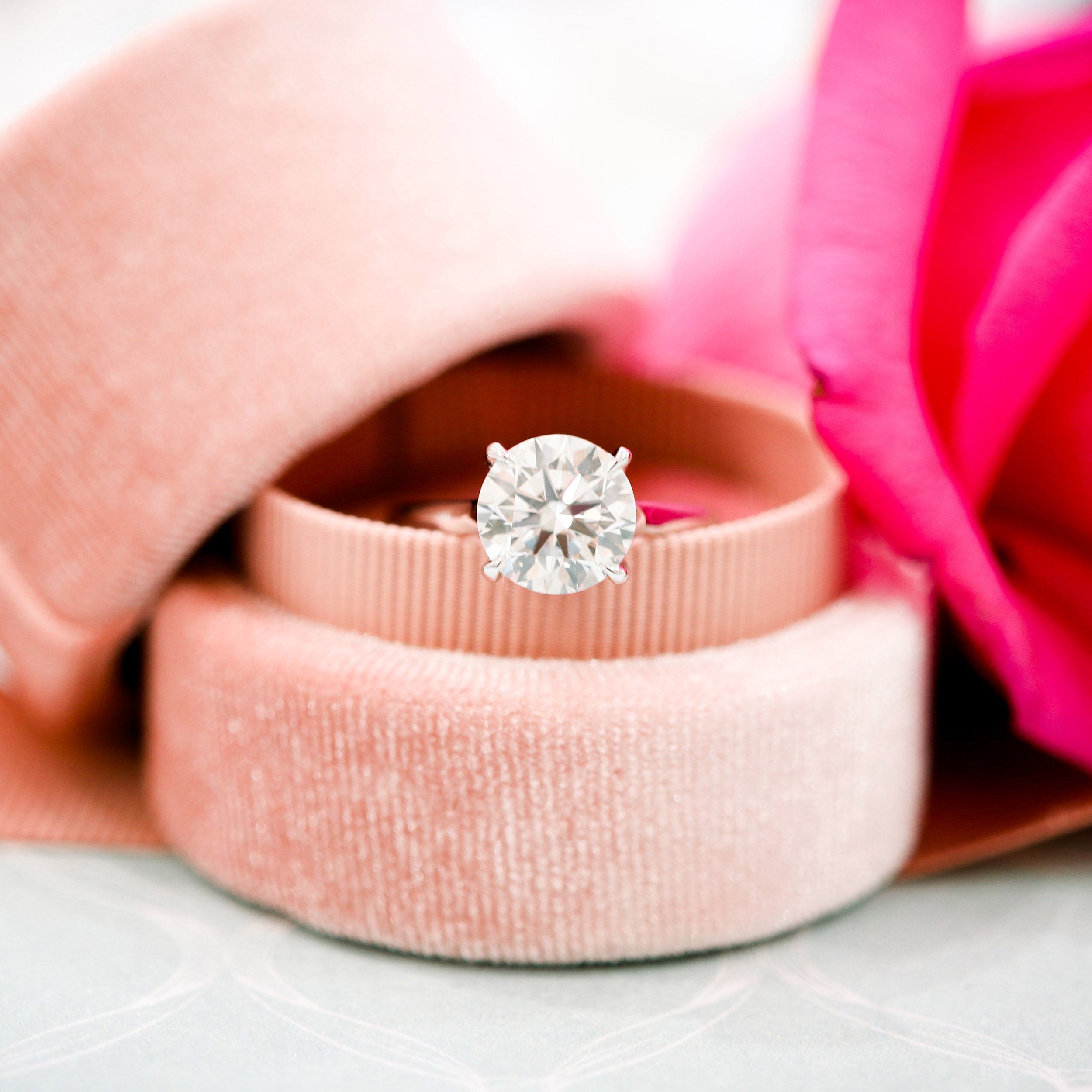 Modern moissanite wedding rings