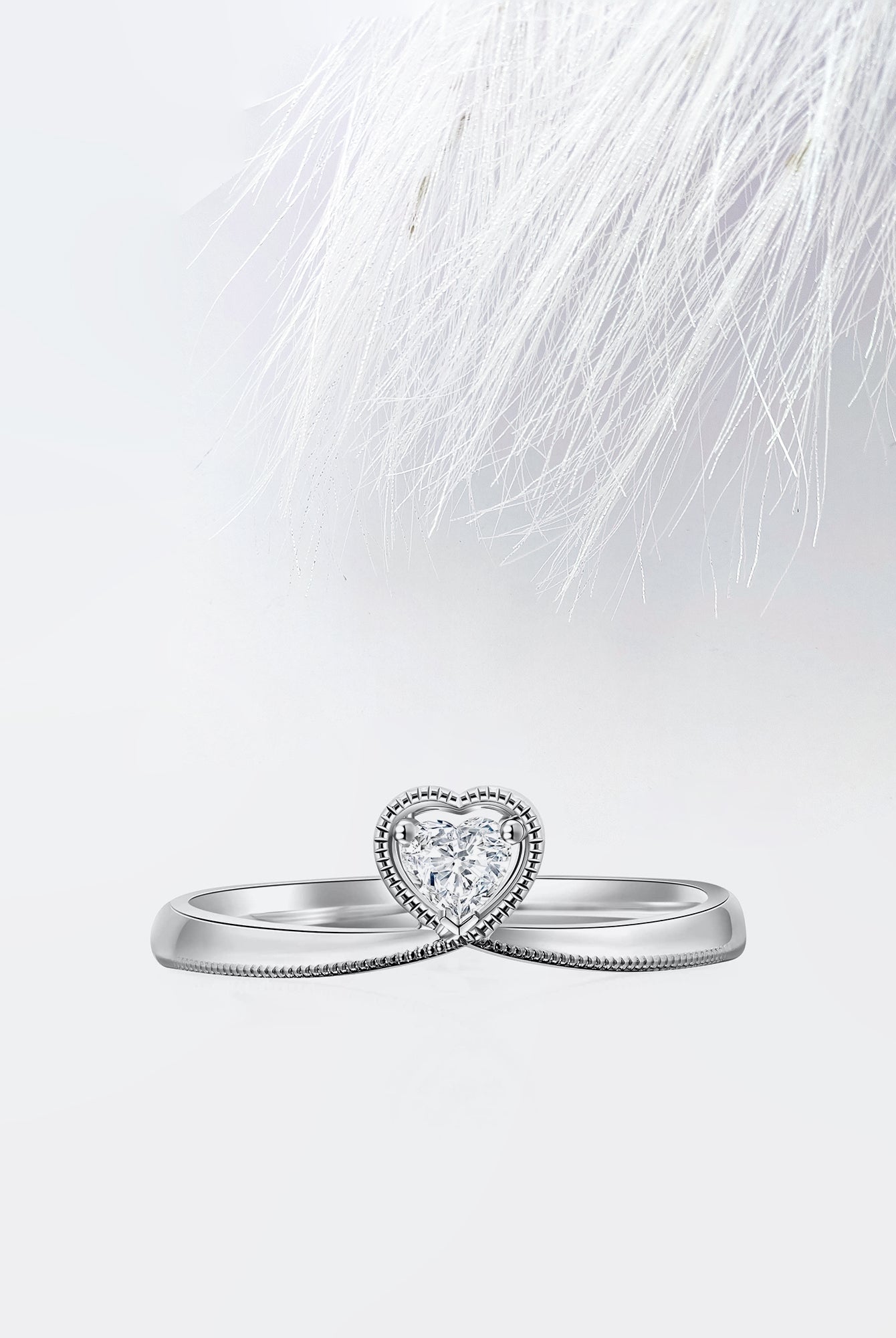 Heart Shaped Unique Diamond Engagement Ring For Women