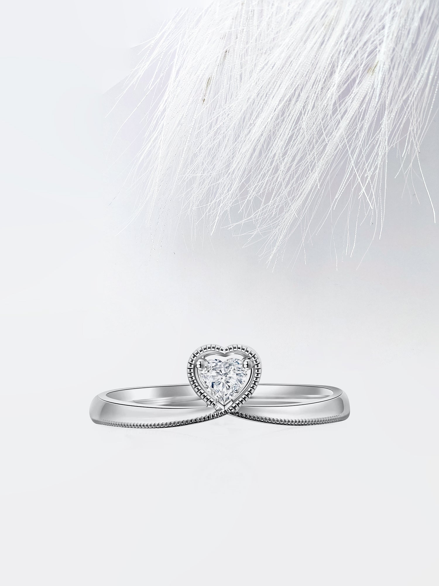 Heart Shaped Unique Diamond Engagement Ring For Women