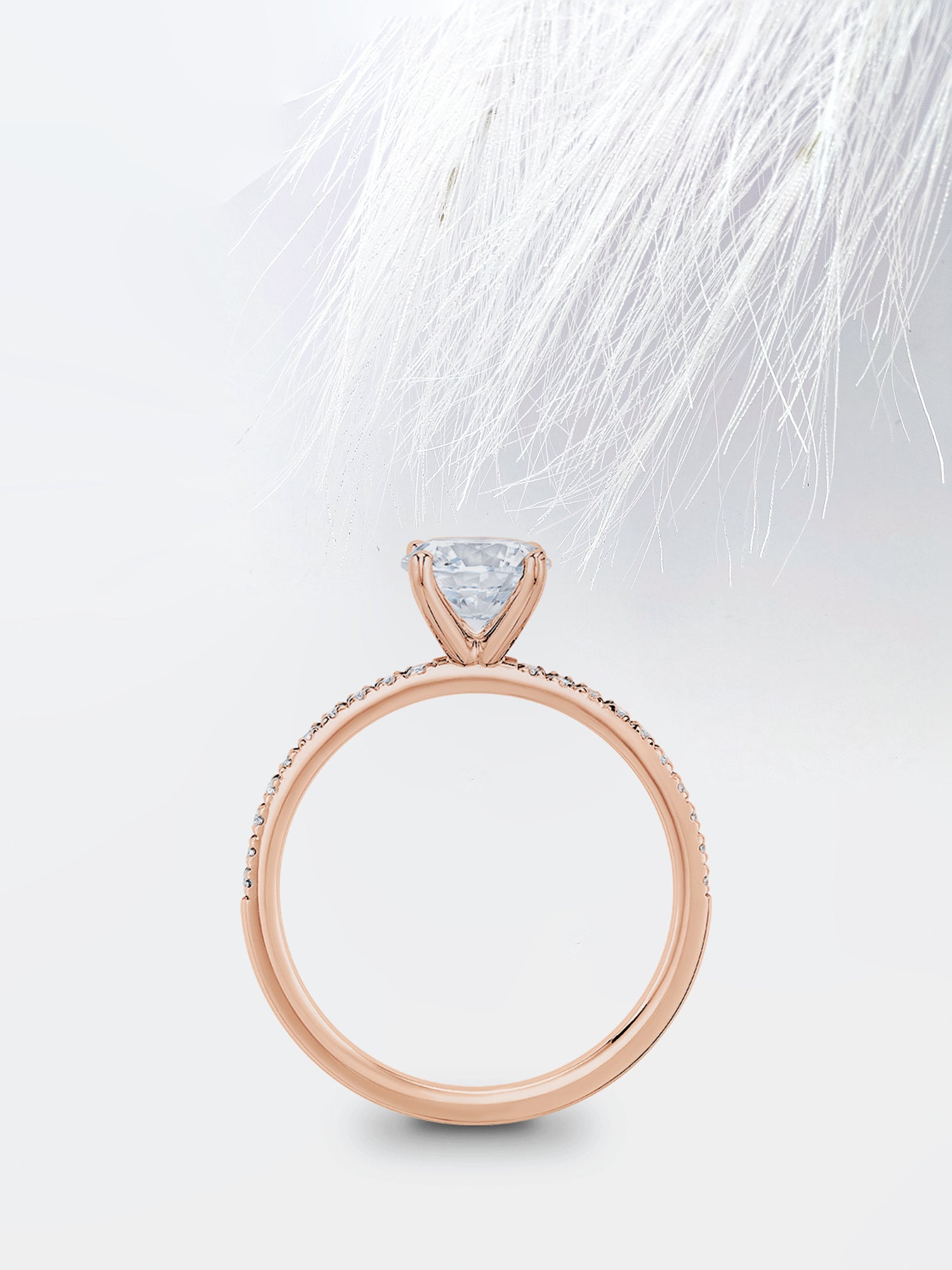 Oval Diamond Cathedral Set Moissanite Engagement Ring For Women