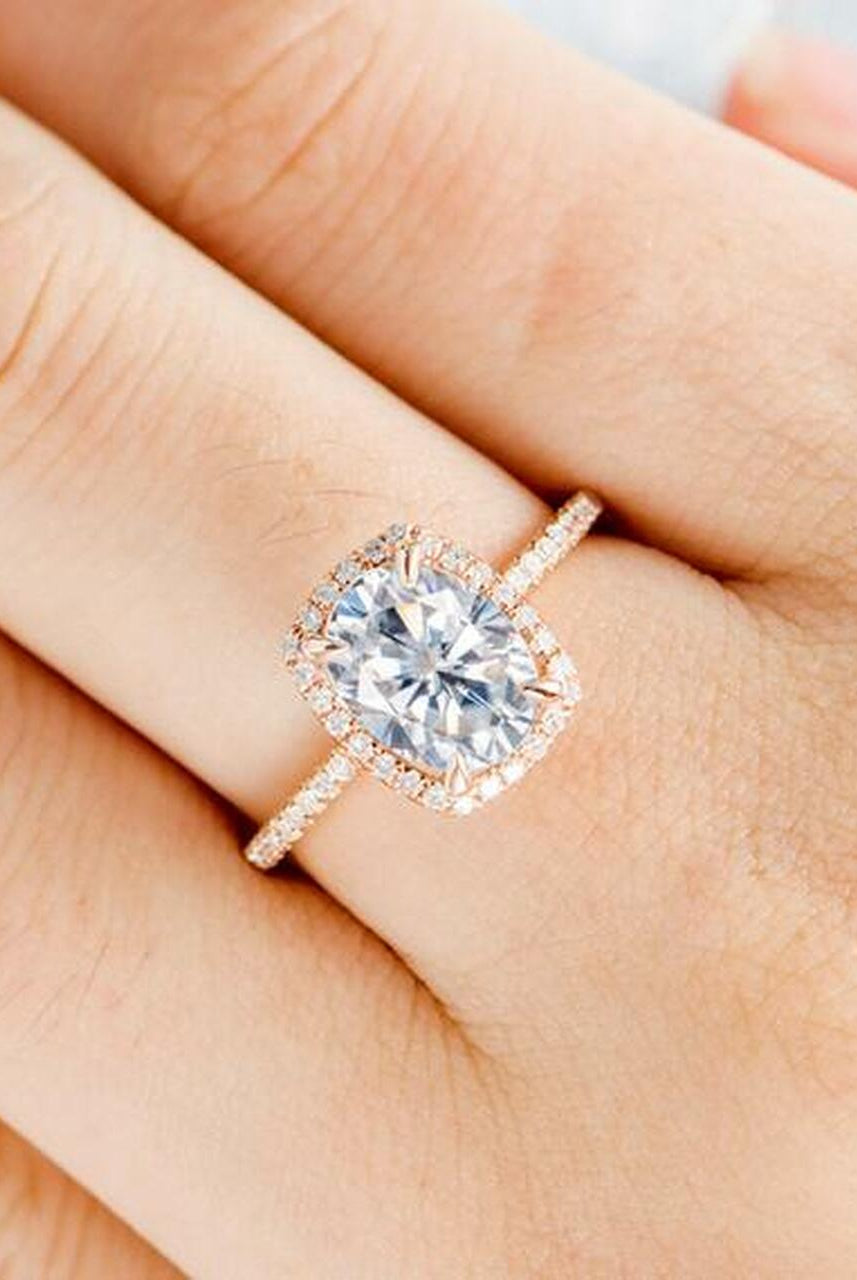Custom Moissanite Engagement Ring