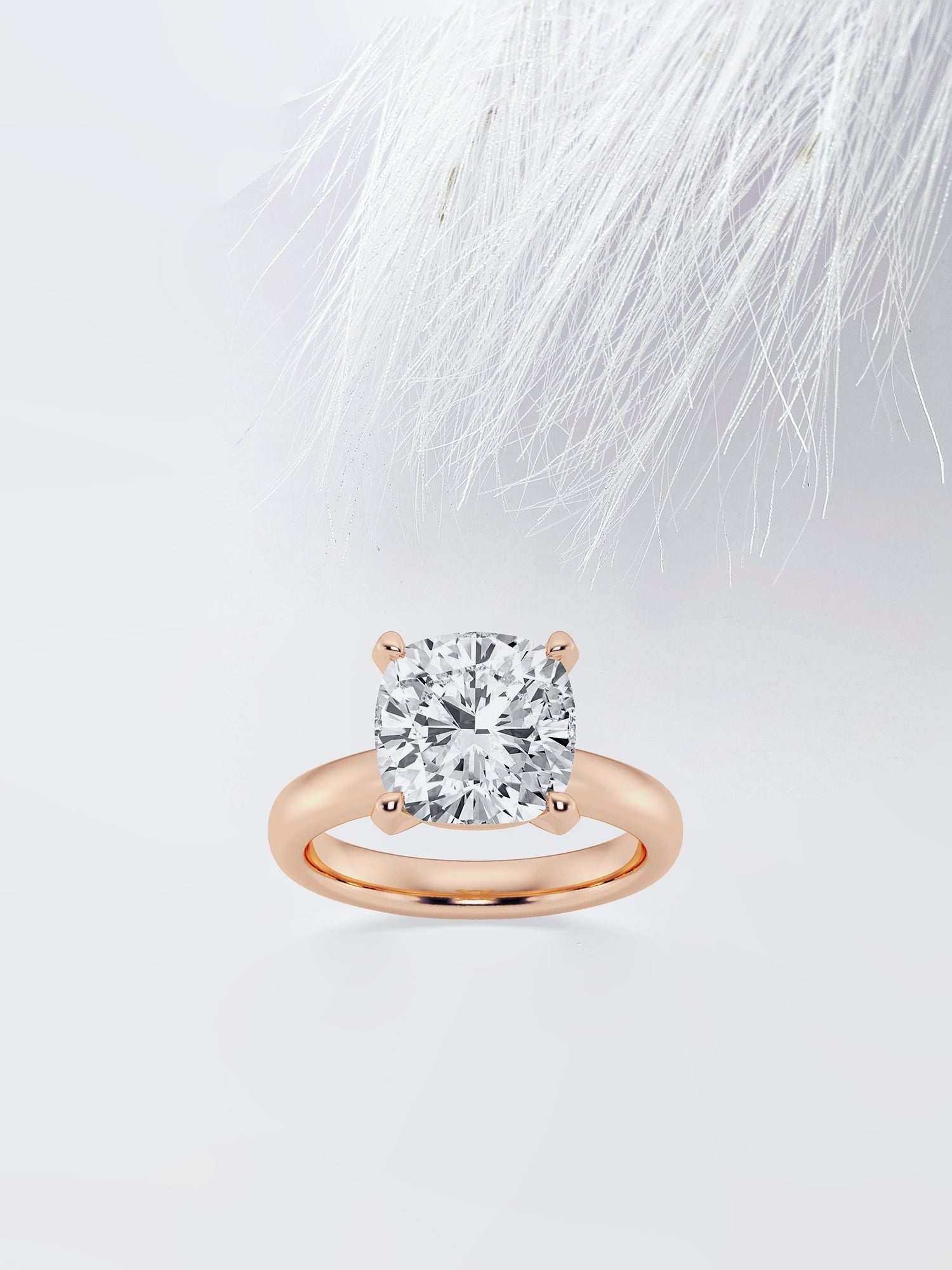 Cushion Cut Diamond Solitaire Moissanite Engagement Ring For Her