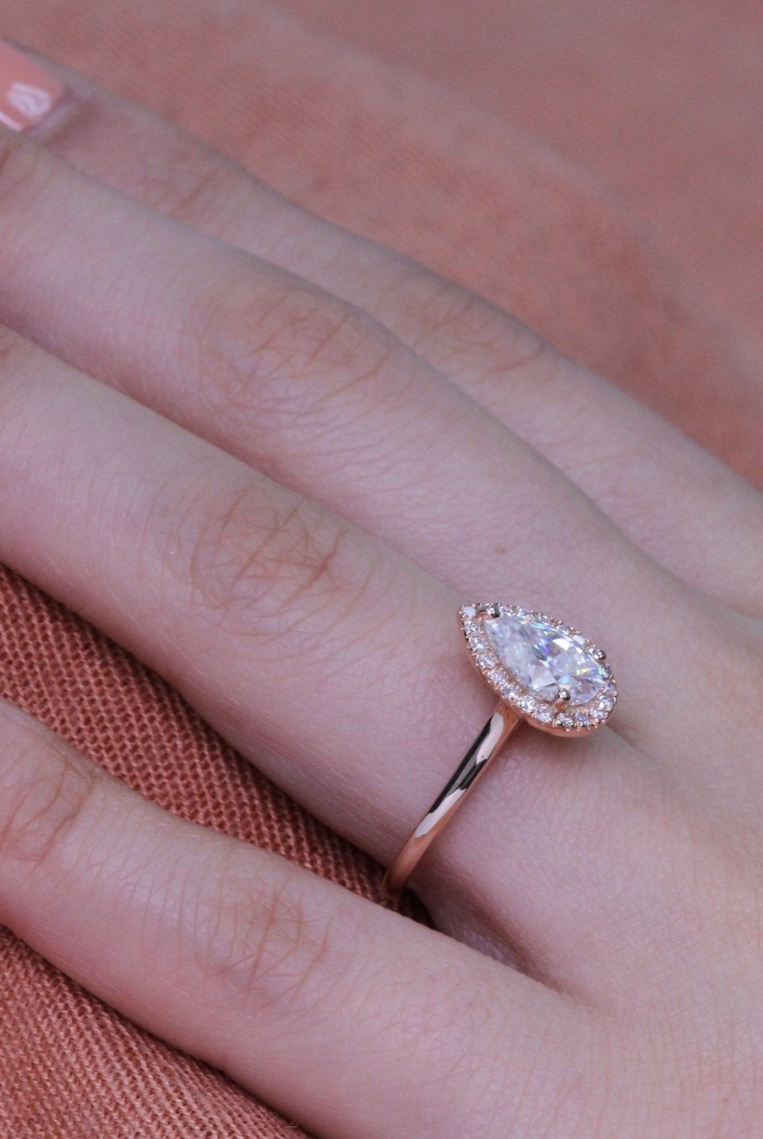 Moissanite wedding jewelry for fall wedding