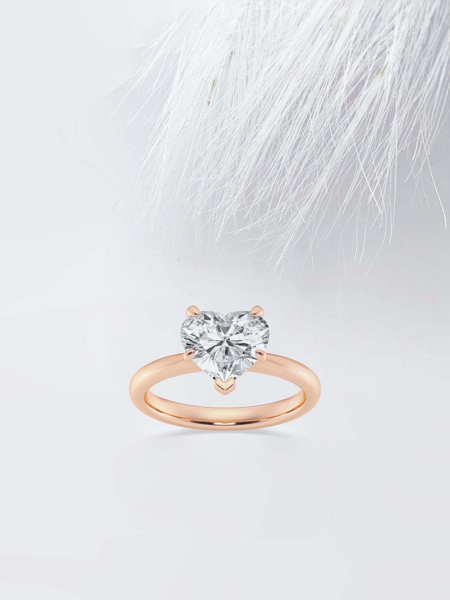 Heart Cut Moissanite Solitaire Diamond Engagement Ring For Women