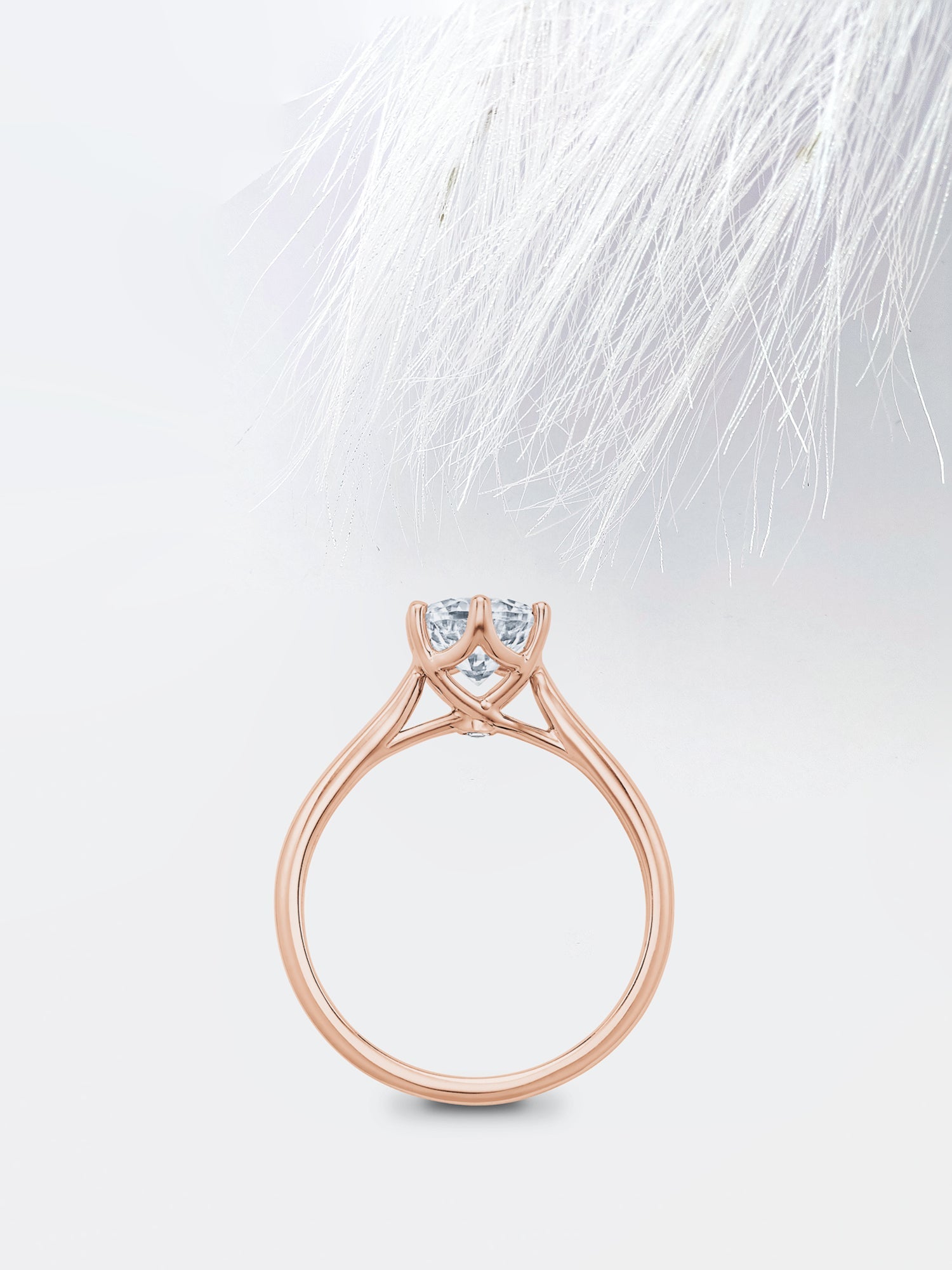 Round Cut Diamond Solitaire Moissanite Engagement Ring For Women