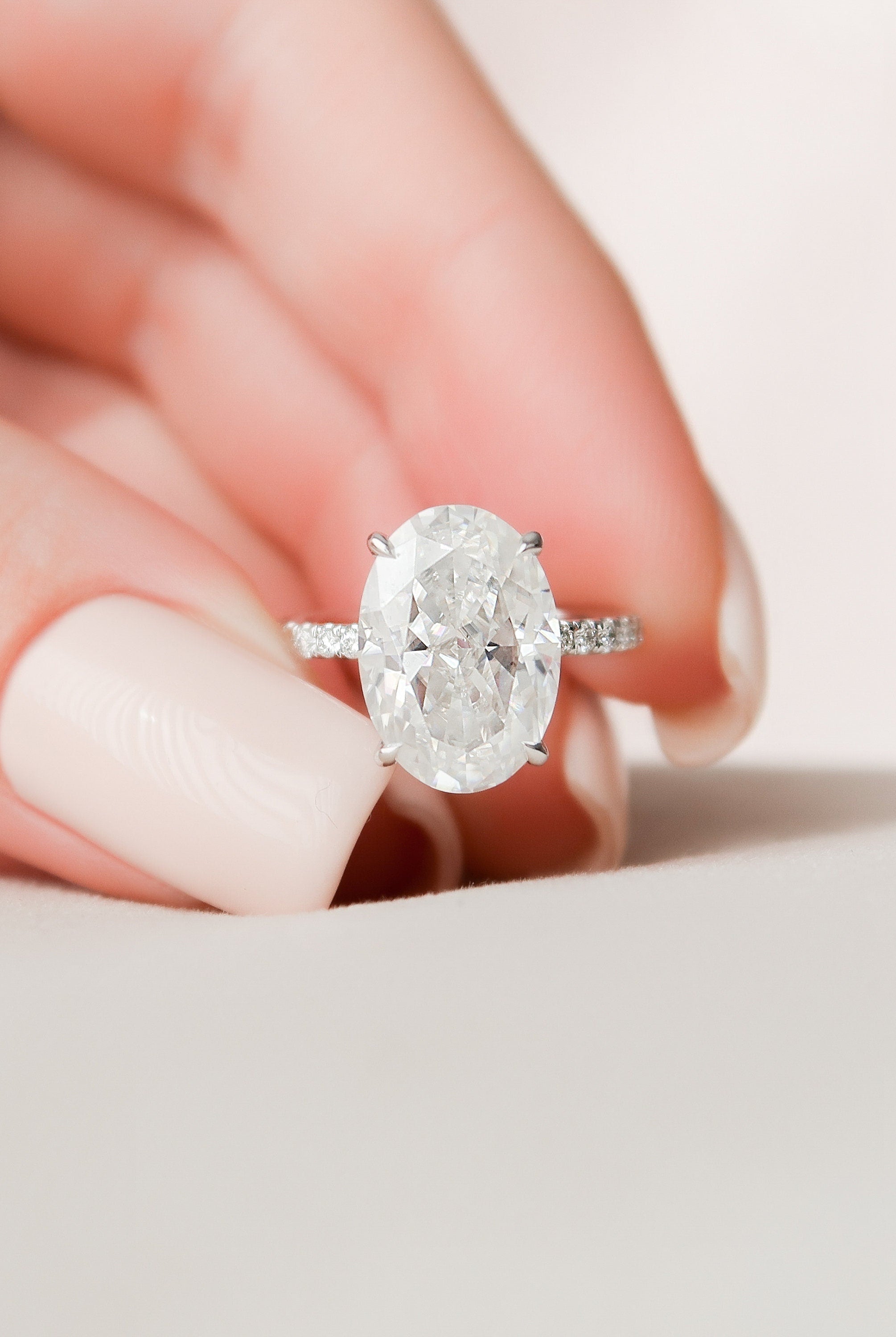 Oval Moissanite Engagement Ring