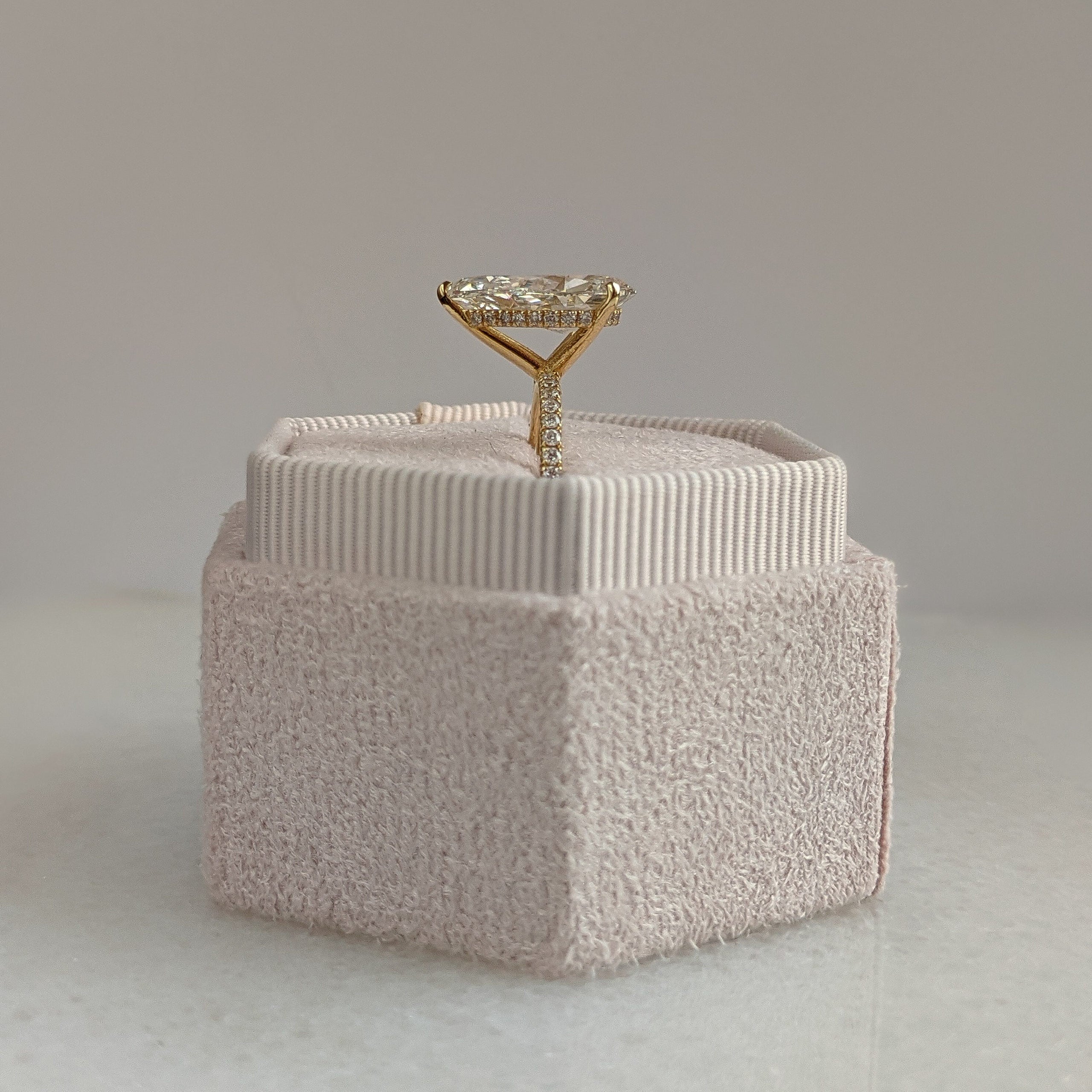 Moissanite wedding band set for brides