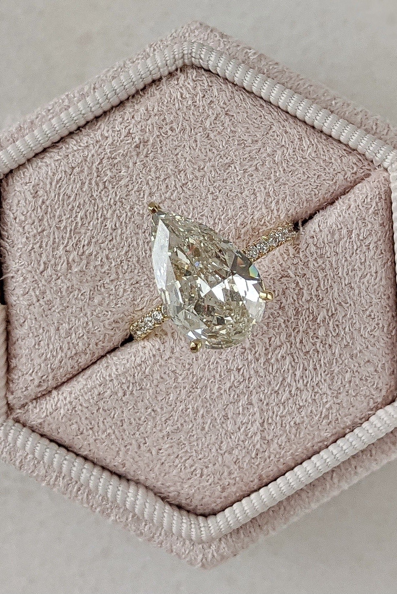 Moissanite bridal ring set for brides