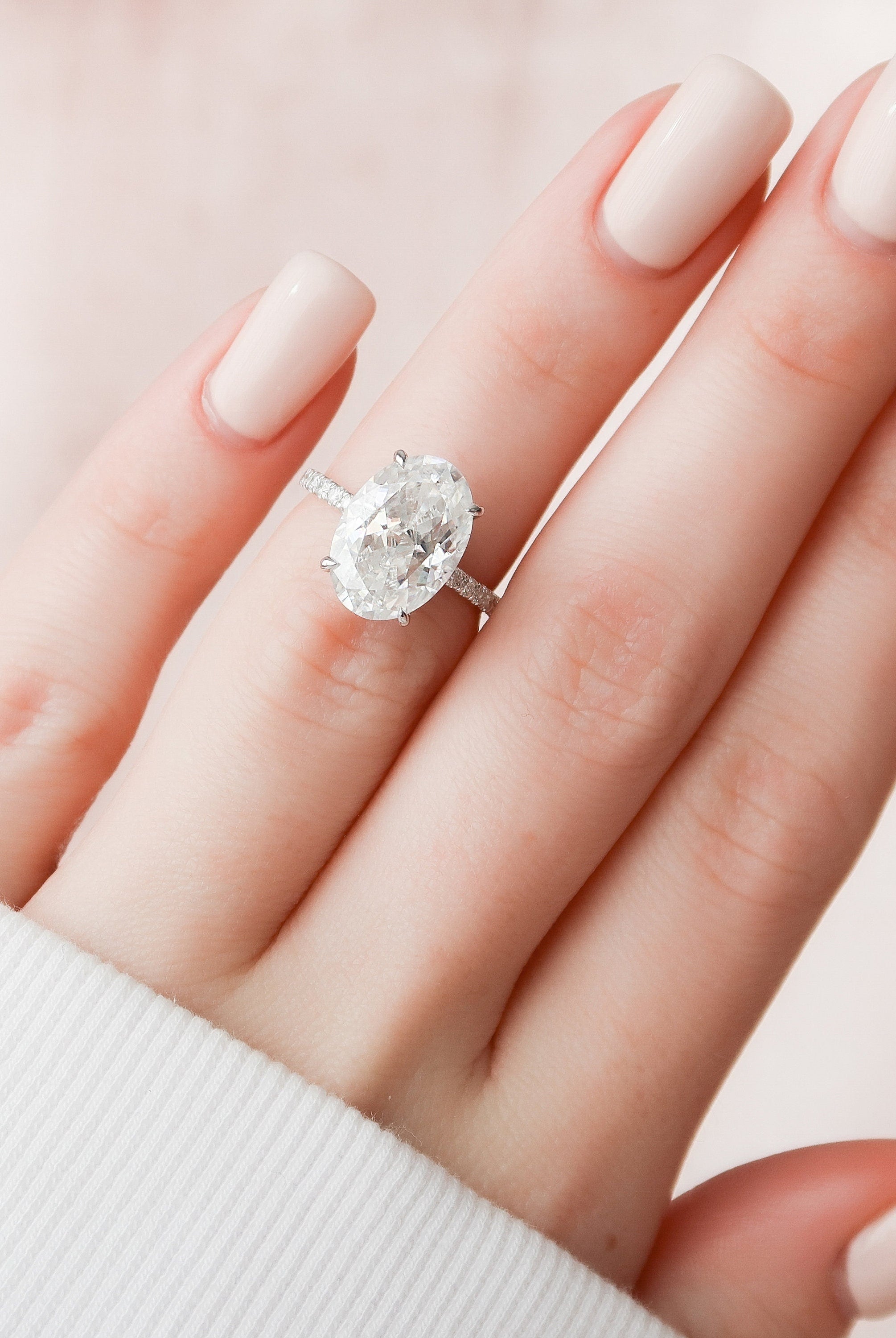 Oval Pave Engagement Ring