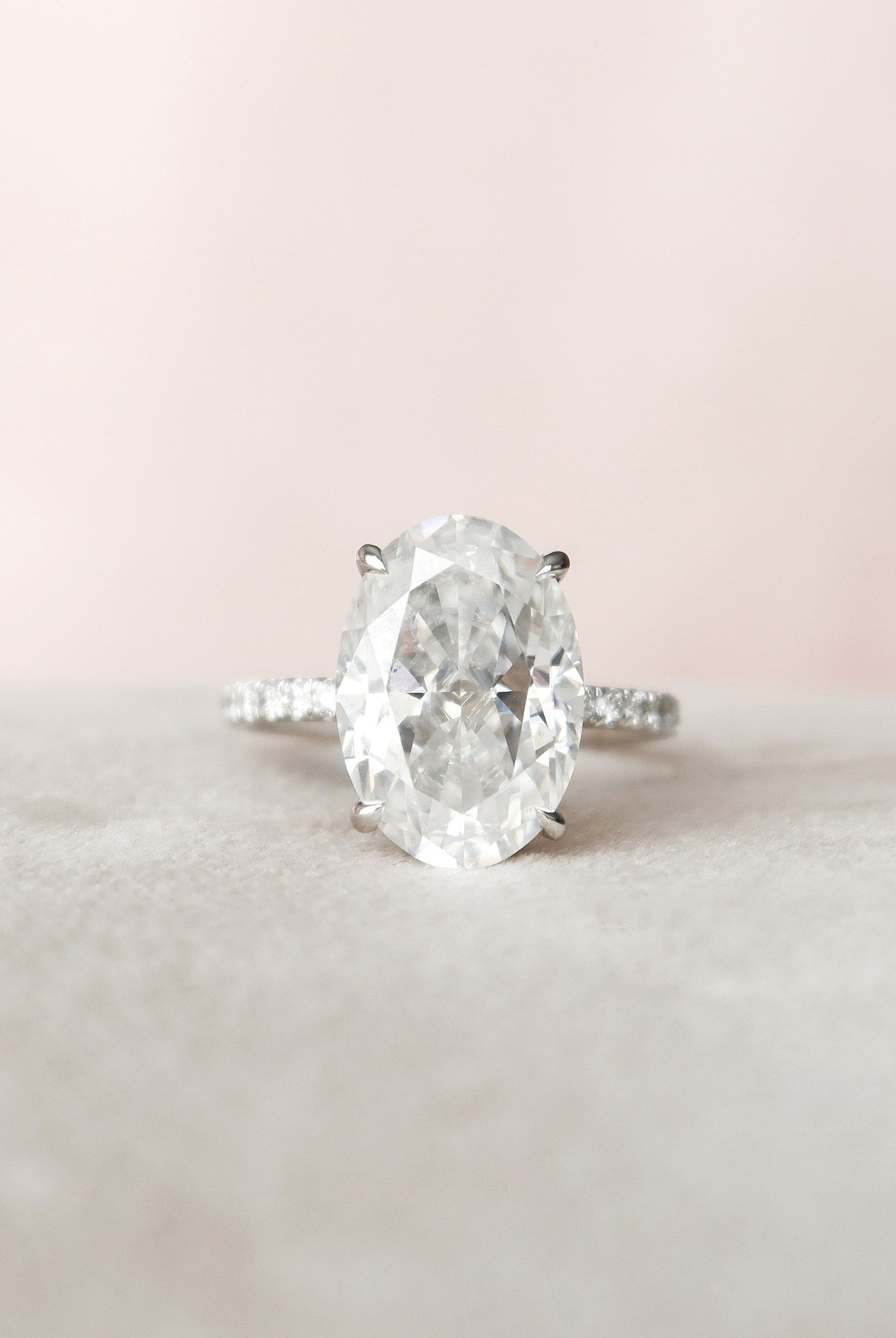 Large Carat Moissanite Ring