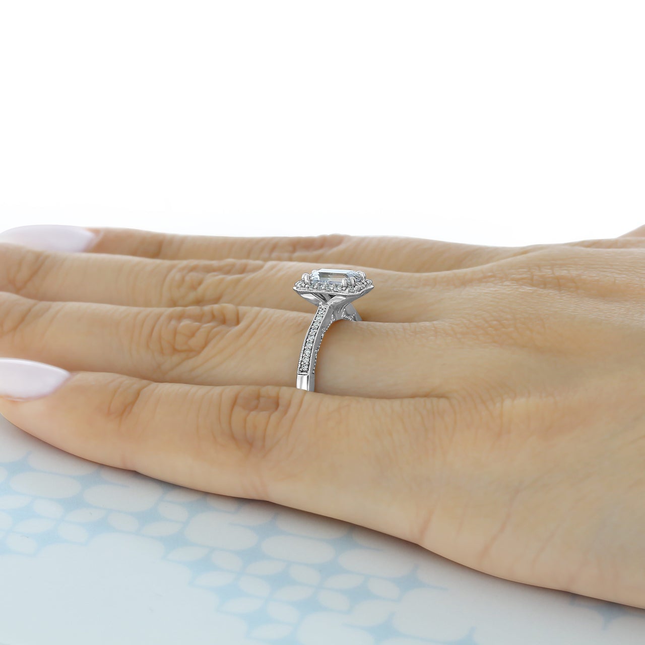 Moissanite wedding set with package discount