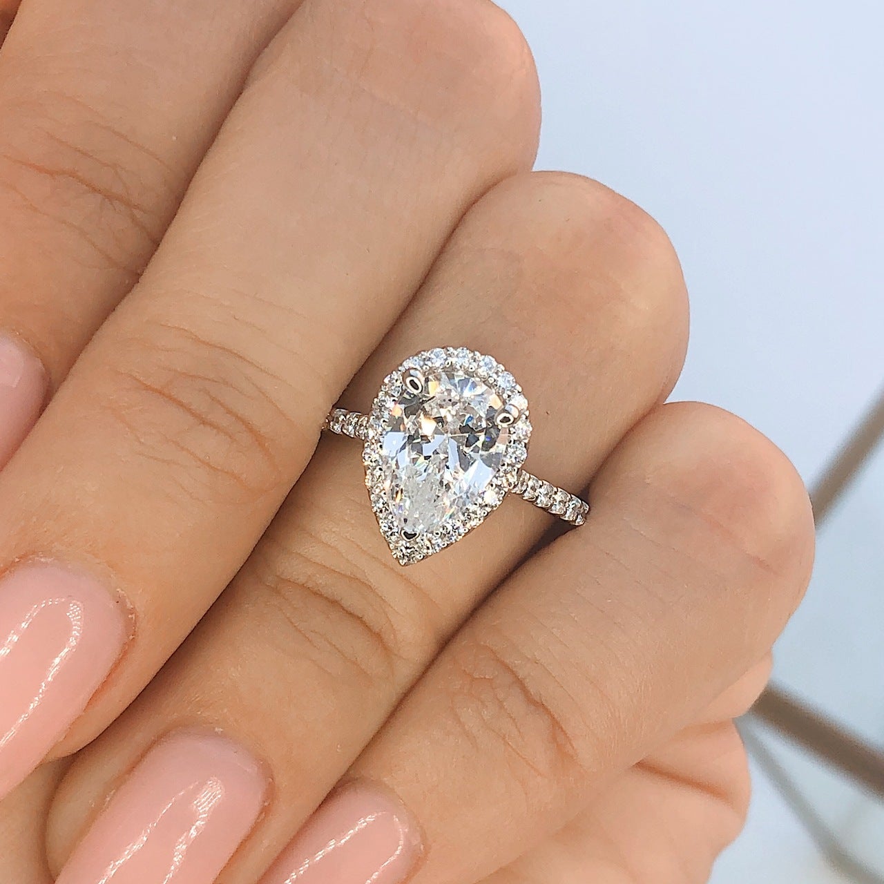 Moissanite baguette ring USA