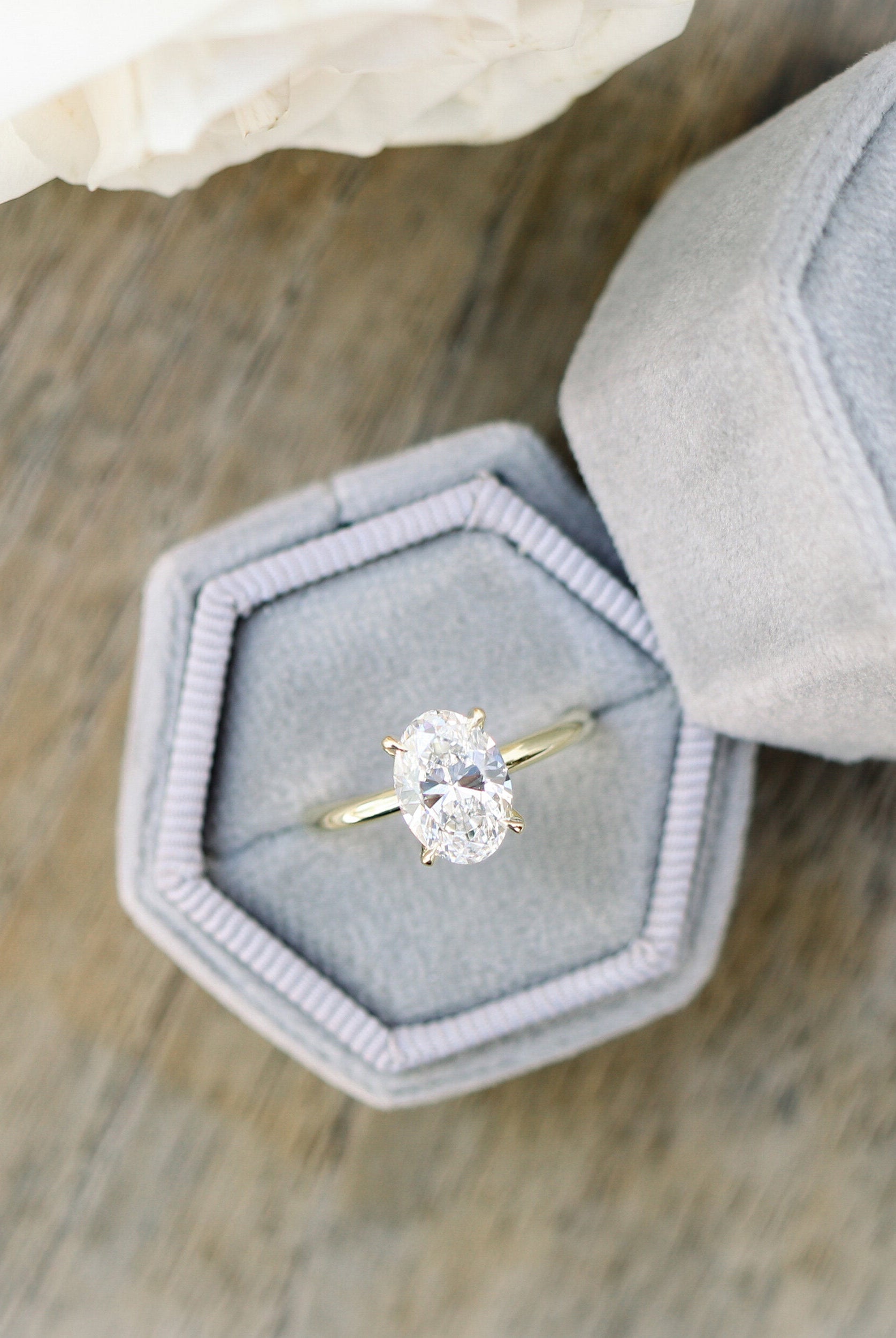 moissanite tapered band engagement ring Chicago