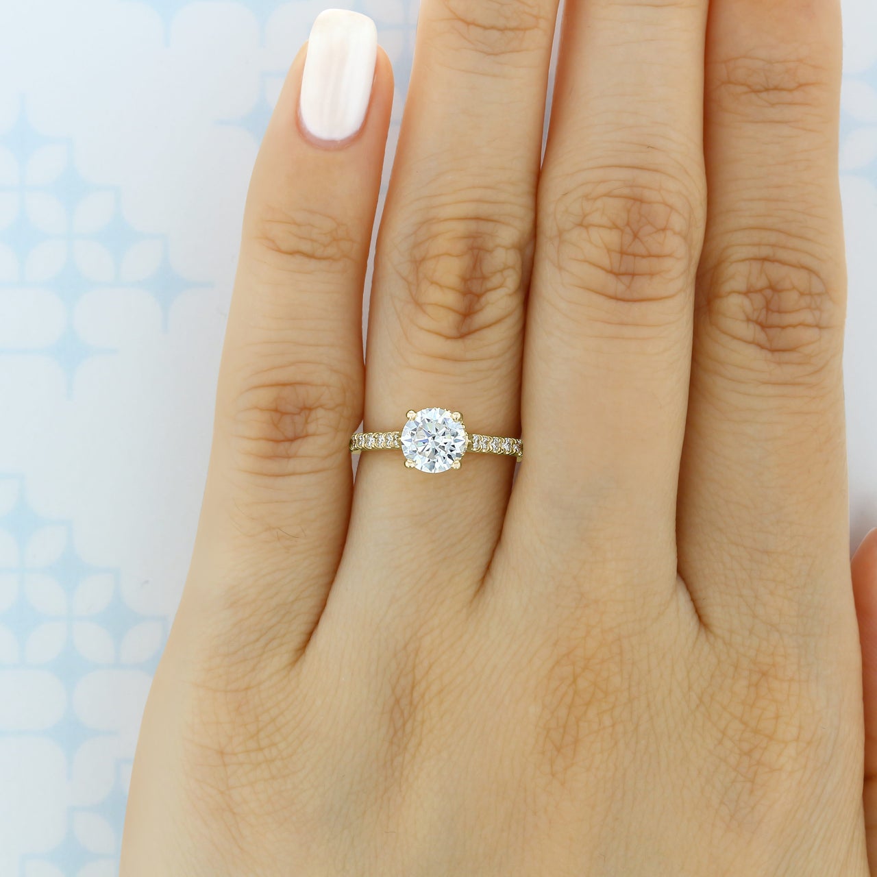 Moissanite wedding set with bundle savings