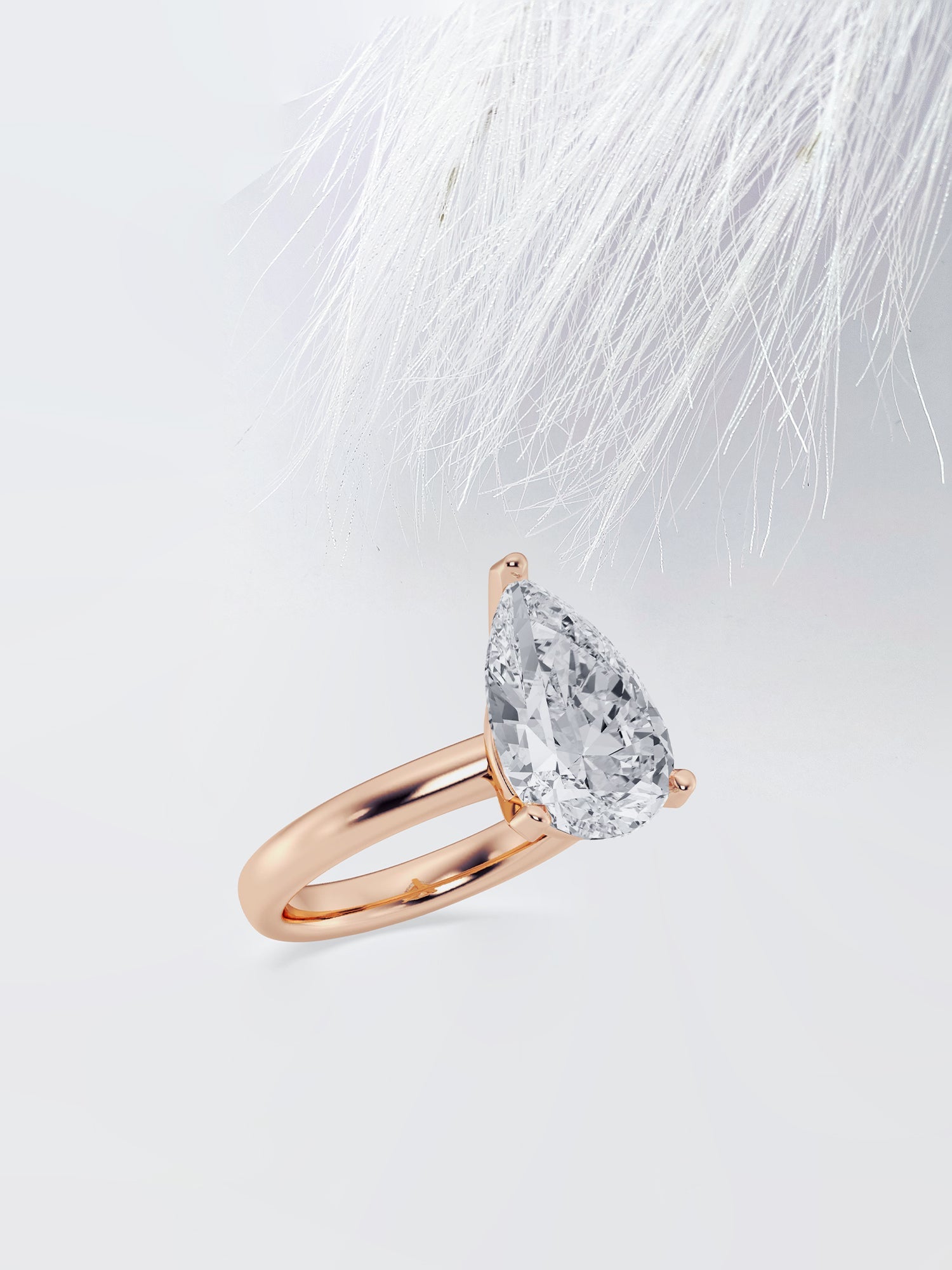 Pear Cut Solitaire Diamond Moissanite engagement Ring For Women