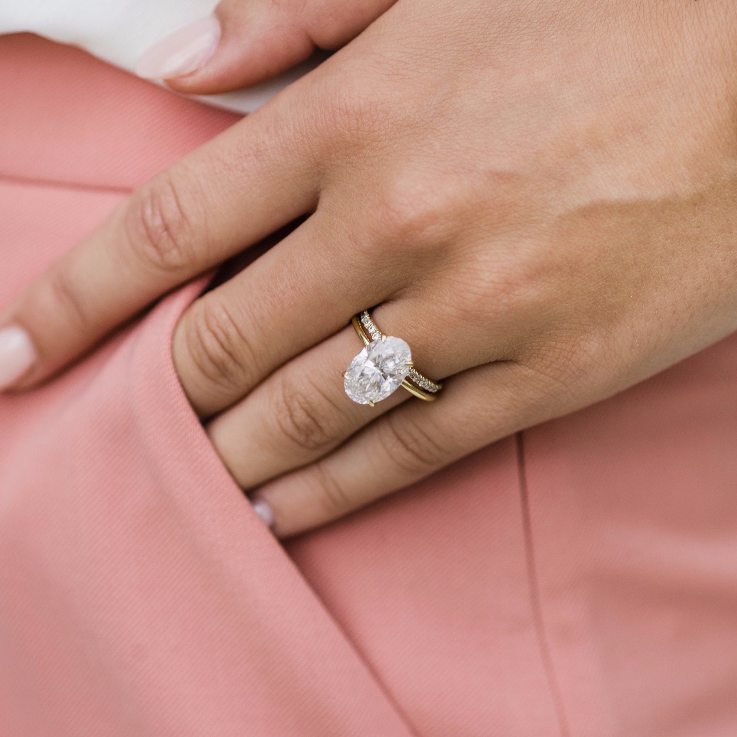 6.70CT Oval Cut 4 Prong Moissanite Solitaire Engagement Ring